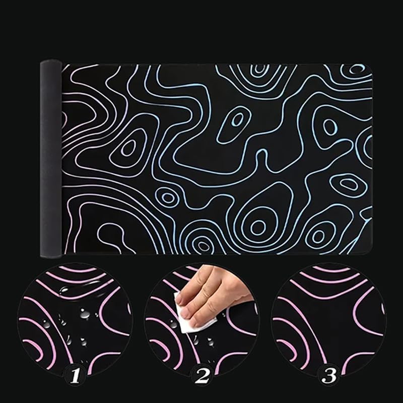 Large Mouse Pad for Desk - Gaming Mouse Pad with Non-Slip Base Stitched Edges, Desk Mat Desk Pad for Keyboard and Mouse