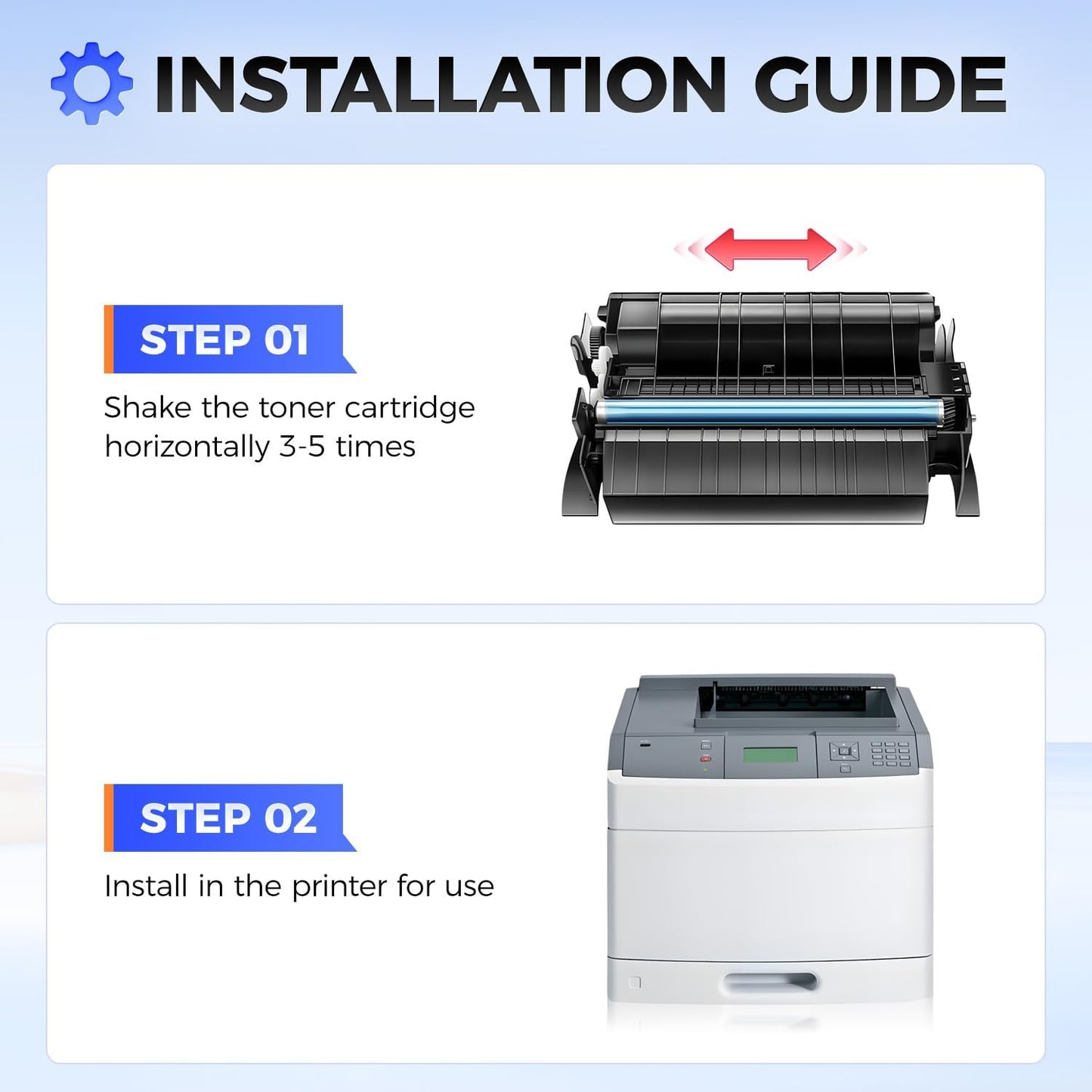T650A11A Toner Cartridge with chip Black High Yield 1-Pack Replacement for Lexmark T650A11A Toner Compatible with Lexmark T650DN T650DTN T650N T652DN T652DTN T652N T654DN T654DTN T654N T656DNE Printer