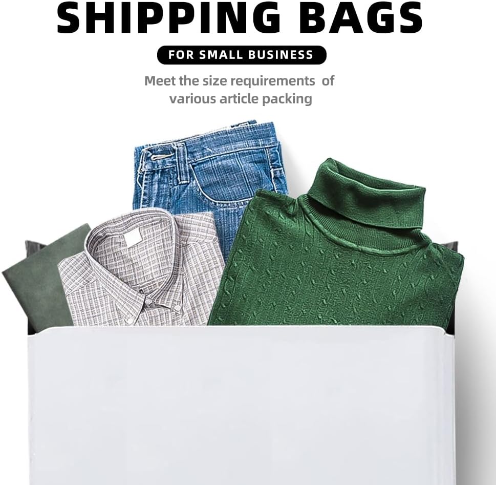 POLYSELLS 50 pcs 24x24 Inches White Poly Mailers Shipping Envelopes, Strong Adhesive Sealing, Waterproof, and Tear-resistant Postal Mailing Bags for Clothing, Books, and Accessories