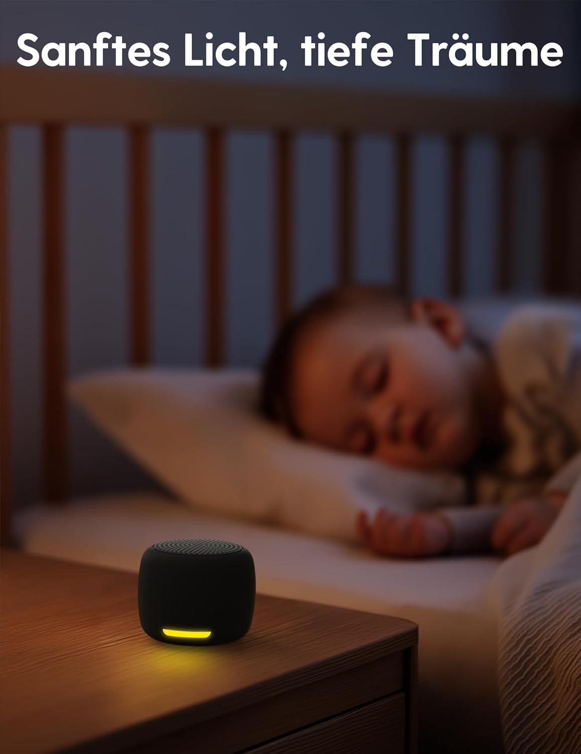 Babelio White Noise Sound Machine, Night Light, Mini and Portable, 15 Non-looping Sounds, Timer, Memory Function, for Adults Baby, Travel