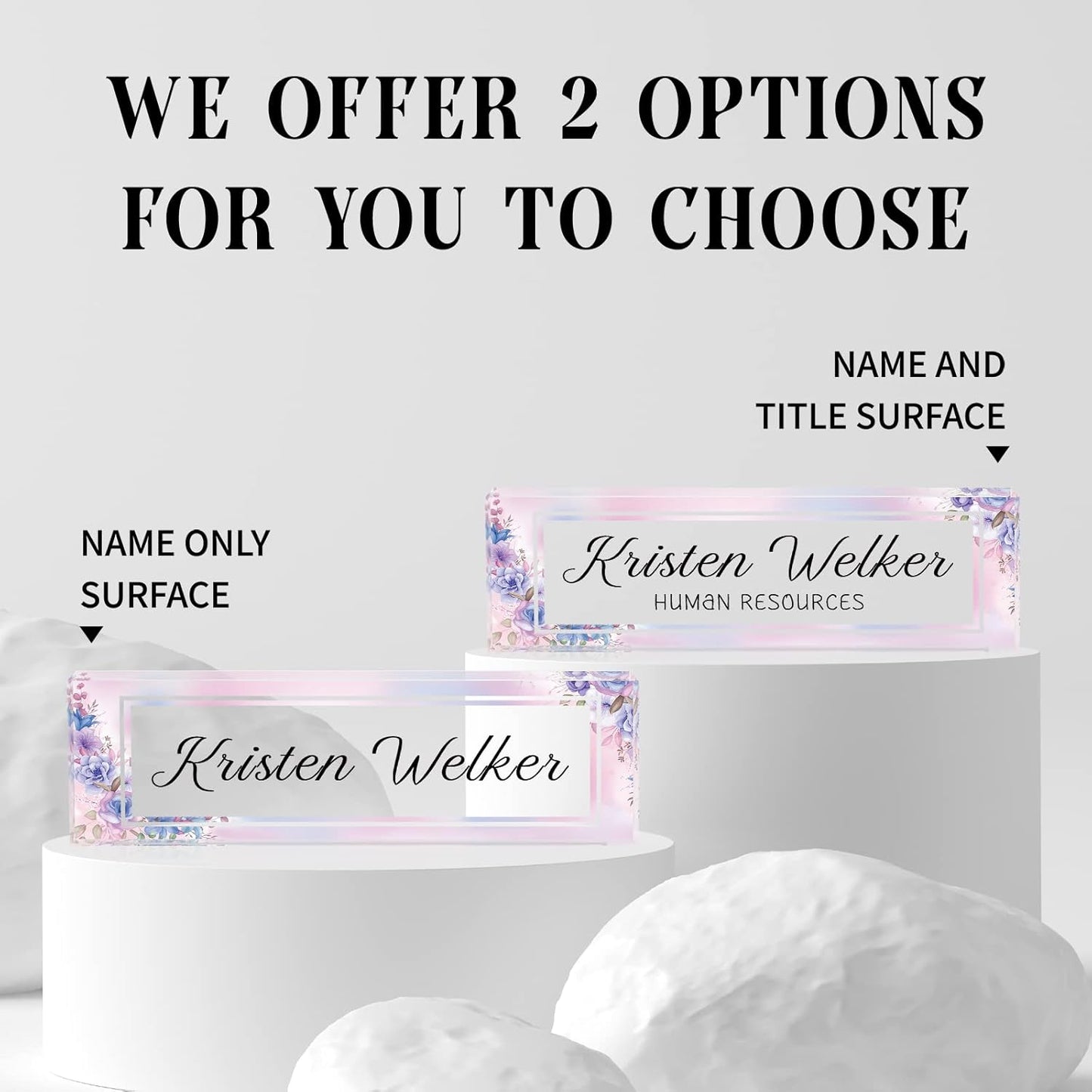 Gowelly Office Desk Name Plate Personalized |Custom Name Plates for Desk| Custom Employee Appreciation Gifts | Office Gifts for Women, Boss, Employee, Teacher, Social Worker-8