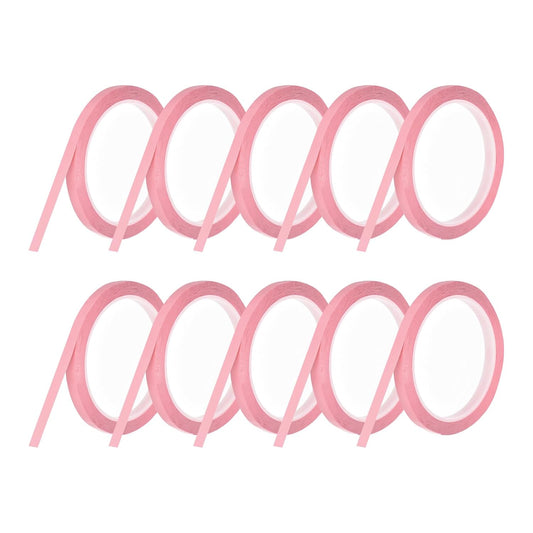 MECCANIXITY 10 Rolls Whiteboard Tape Graphic Chart Tape 8mm 54.7 Yard Art Tape Thin Self-Adhesive Pinstripe Tape Masking Tape for Gift Wrapping Craft Supplies, Pink