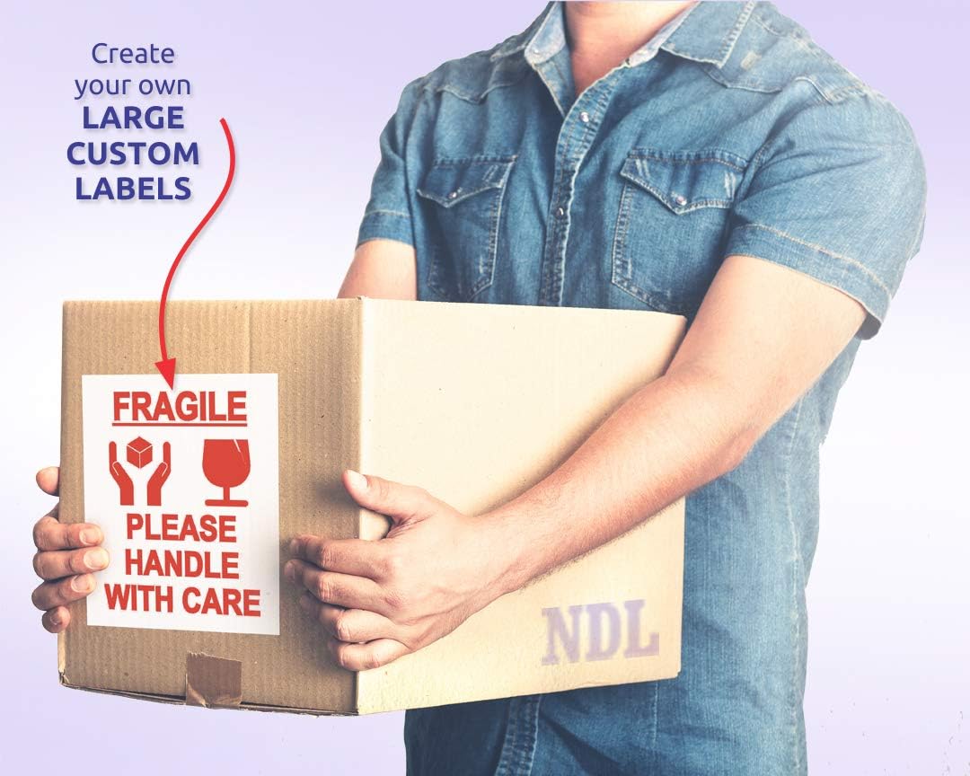 NextDayLabels - Full Page Labels 8.5 x 11 - White Shipping Labels - 8.5 x 11 Label Paper for Printer - Large Blank Matte Sticker Printer Paper - Laser/Inkjet Printer Labels (1 Per Sheet, 100 Labels)