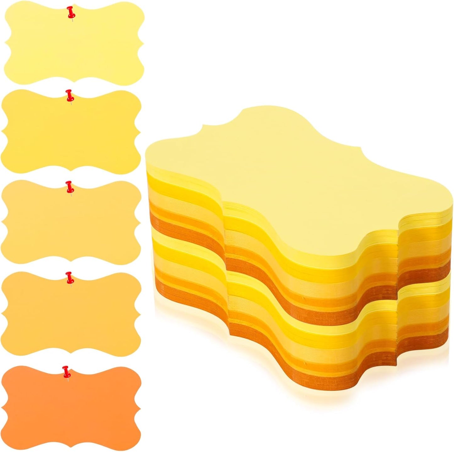 150 Pcs Yellow Blank Index Cards 3x5 Inch Study Notecards Blank Flash Cards Assorted Cardstock Paper Business Cards Heavy Note Cards For Studying Organizing School Office Supplies