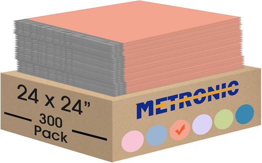 Metronic Poly Mailers 24x24 300 Pack, Self Seal Large Shipping Bags for Clothing, Waterproof Shipping Envelopes for Small Businesses, Flexible Mailers Poly Bags Plastic Bags Packages Bags Peach Pink