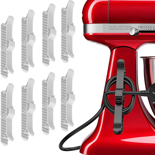 Cord Organizer | Organization and Storage for Kitchen Appliances,Cord Keeper,Cord Wrapper,Cord Holder for Air Fryer,Coffee Maker,Blender,Toaster,Table Lamps Cord-8 (White)