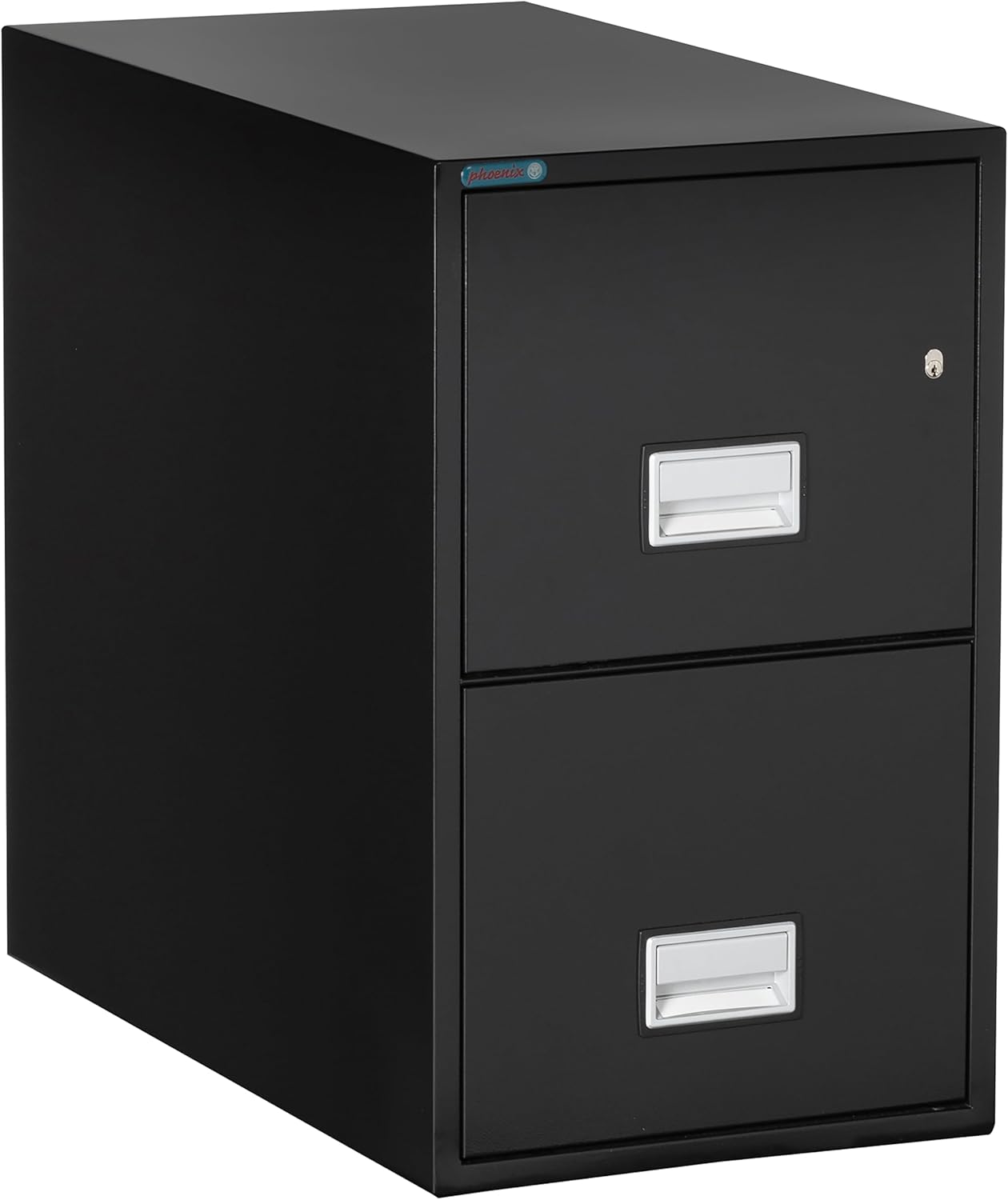 31 inch 2-Drawer Vertical Fireproof File Cabinet – Letter Size Filing – Key Lock – Water Resistant Seal – Fire and Impact Rated – Black Finish – Model LTR2W31B