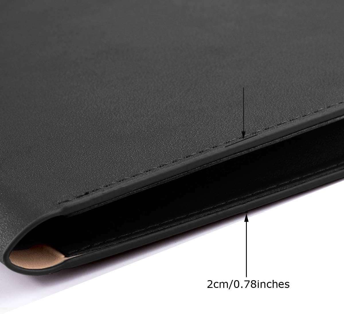 Enyuwlcm PU Leather A4 File Folder Document Holder Waterproof Portfolio Envelope Folder Case with Invisible Magnetic Closure Black