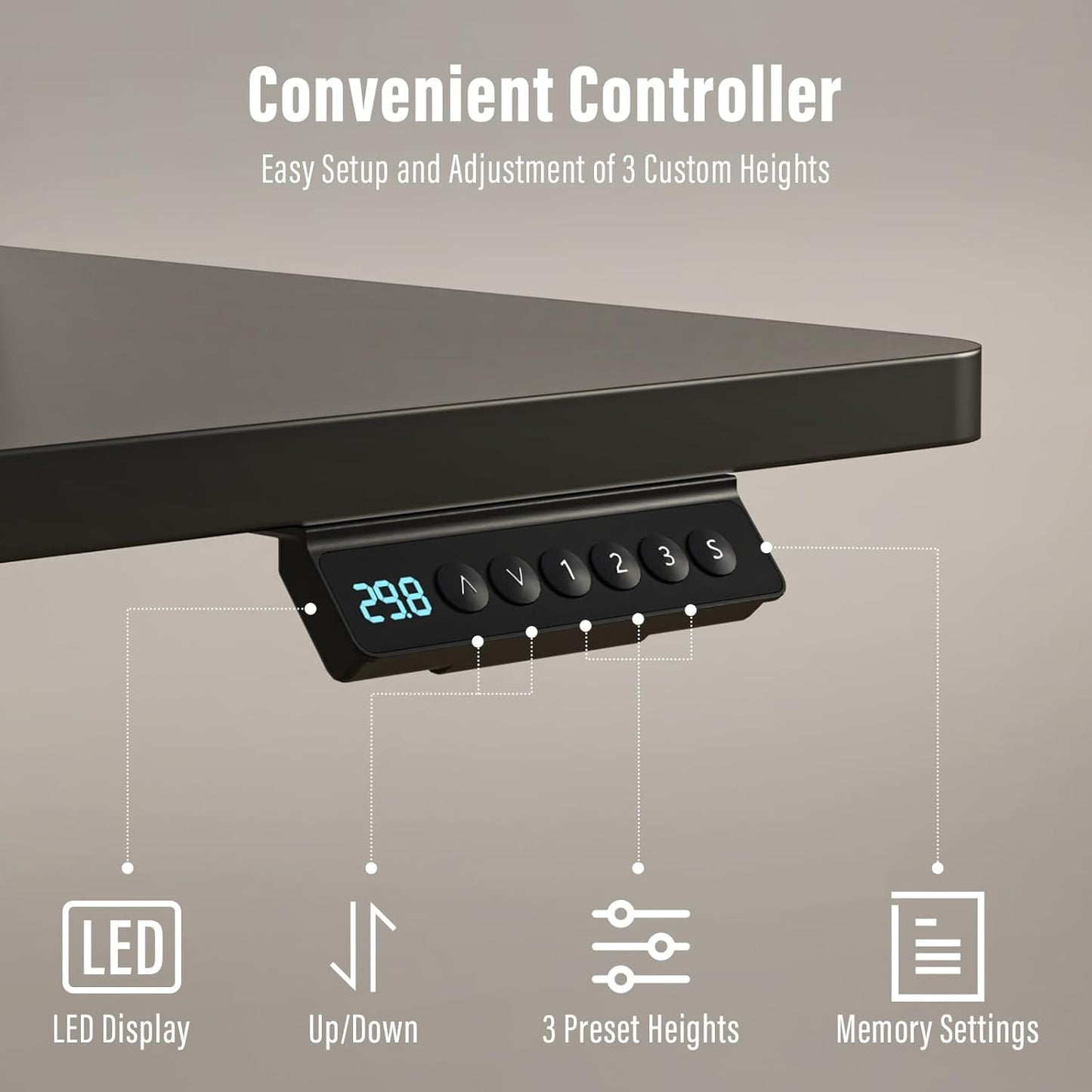 Standing Desk with Drawers,Thickened Table Legs Sit Stand Desk Electric for Home Office & Gaming,Ergonomic Stand Up Desk Cable Management Tray(Classic Black) (Classic Black, 48″ x 30″)