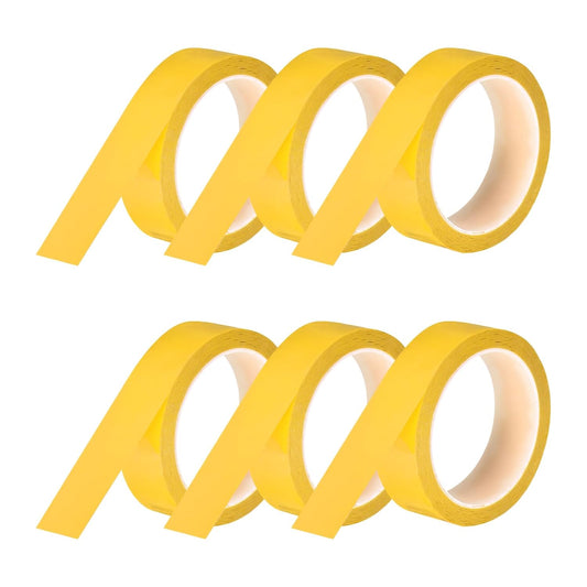 MECCANIXITY 6 Rolls Whiteboard Tape Graphic Chart Tape 30mm 54.7 Yard Art Tape Thin Self-Adhesive Pinstripe Tape Masking Tape for Gift Wrapping Craft Supplies, Yellow
