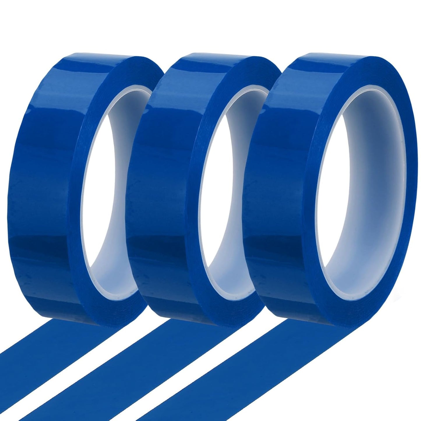 MECCANIXITY Whiteboard Tape 1" x 72 Yard Pinstripe Graphic Chart Line Grid Marking Tapes for Classroom Office Dry Erase Board Art, Blue, Pack of 3