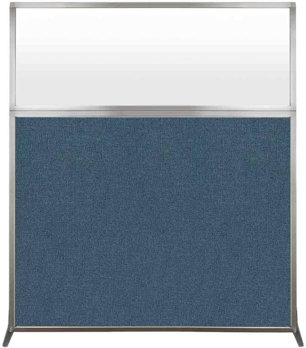 Versare Hush Screen Portable Room Divider | Workstation Wall Divider | Freestanding Privacy Hush Panels | Frosted Windows | Fabric Office Divider Screen | Great for Room Separation