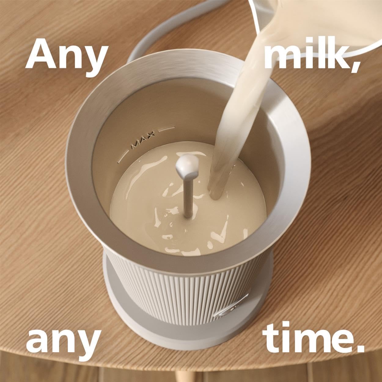 Philips Baristina Milk Frother - Foam Milk Perfectly. Hot and Cold. Dairy and Non-Dairy. Easy to Clean. for Philips Baristina Espresso Machines. Milky White (BAR311/00)