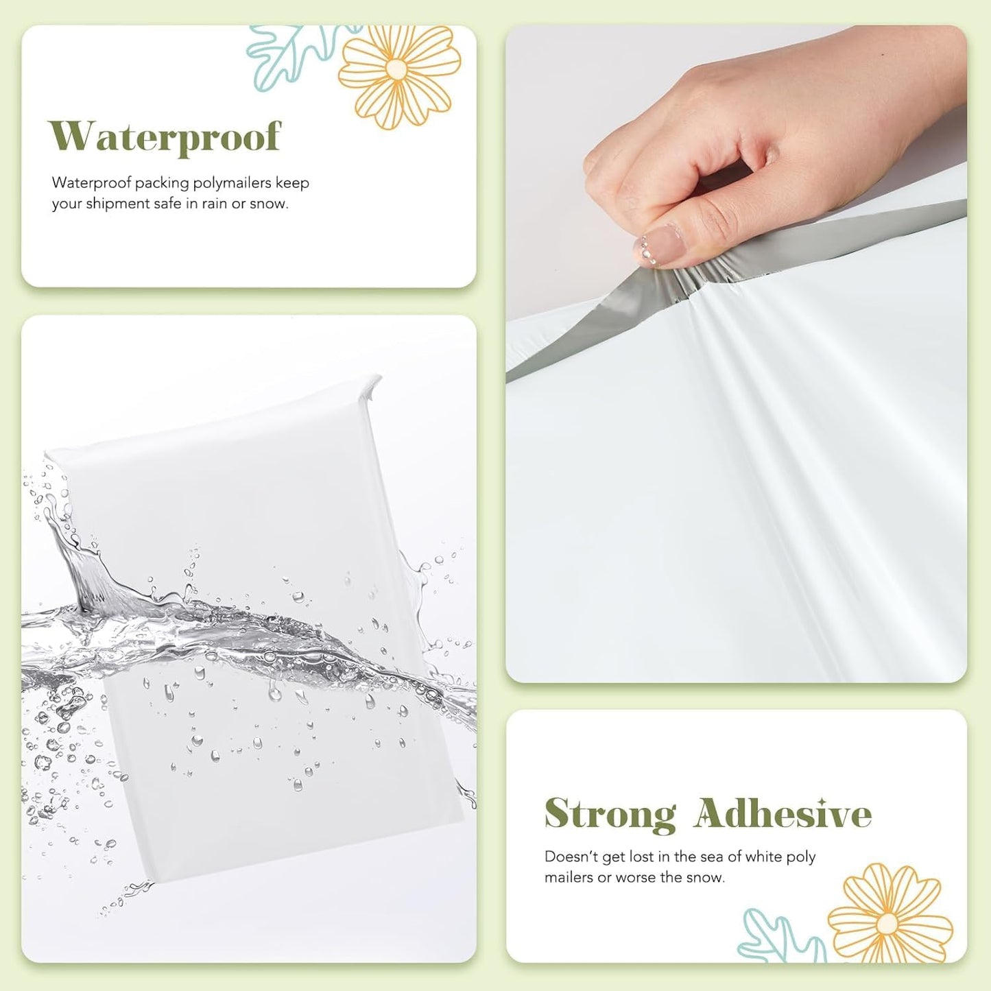 Fuxury Poly Mailers 19x24 Inch 600 Pack, Bulk Shipping Bags for Clothing, Strong Adhesive Shipping Envelopes for Small Business Suppliers,Waterproof Mailers Poly Bags Mailing Envelopes White