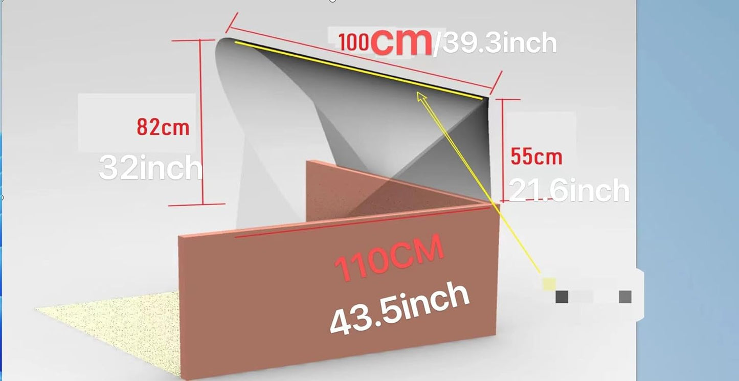 Large Size Cubicle Corner Desk Shade for Office,Portable Foldable Light Shade Cover, Fit for Taller Cubicle Partitions for Privacy Attached in a Normal 90 Degree Cubicle Corner