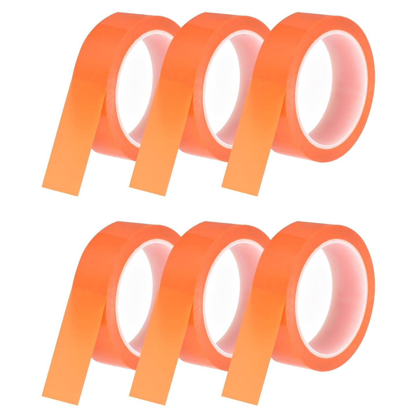 MECCANIXITY 6 Rolls Whiteboard Tape Graphic Chart Tape 30mm 54.7 Yard Art Tape Thin Self-Adhesive Pinstripe Tape Masking Tape for Gift Wrapping Craft Supplies, Orange