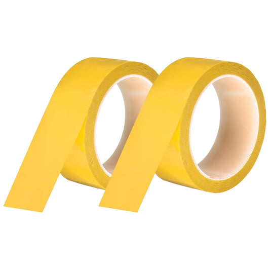 MECCANIXITY 2 Rolls Whiteboard Tape Graphic Chart Tape 40mm 54.7 Yard Art Tape Thin Self-Adhesive Pinstripe Tape Masking Tape for Gift Wrapping Craft Supplies, Yellow