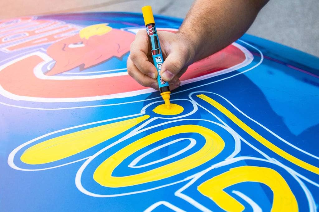 Window Markers for Glass Washable Car Window Paint Pen- Dry Erase Liquid Chalk Marker Car Decorations on All Surfaces, Tire, Windshield - Auto Marker, Autowriter, Rain Resistant (Purple, Jumbo Tip)