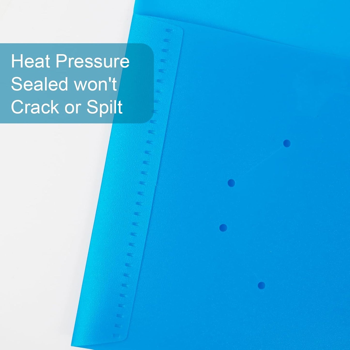 Plastic Folders with Pockets,2-Pocket Poly Folders Holds 8-1/2" x 11" Paper for School/Office/Home (Lake Blue, 6-Pack)