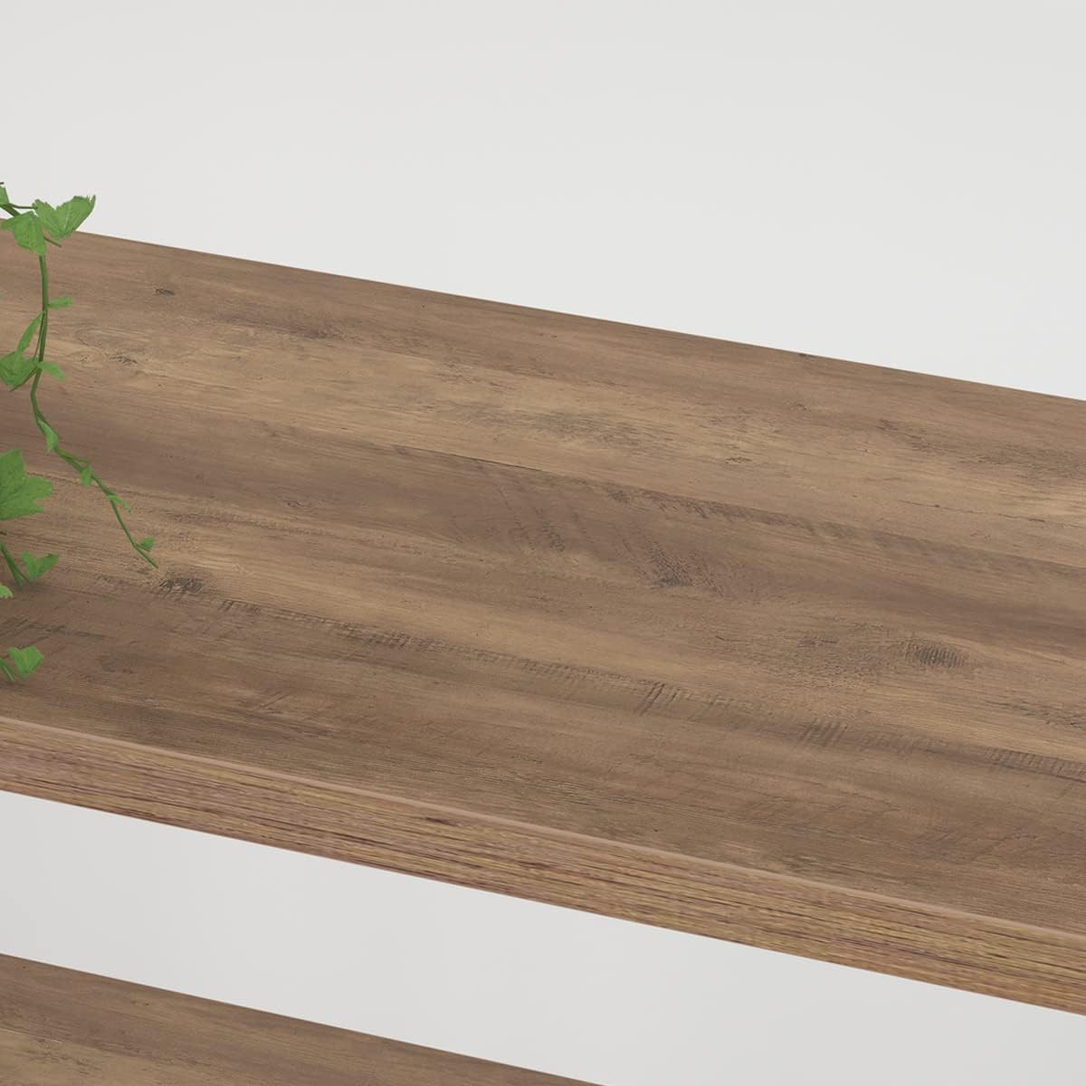 HSH Tall Bookcases and Book Shelves 6 Shelf, Metal Wooden Book Shelf and Storage Rack, Modern Etagere 6 Tier Bookshelf, Farmhouse Large Display Bookshelves for Bedroom Living Room Office, Rustic Oak