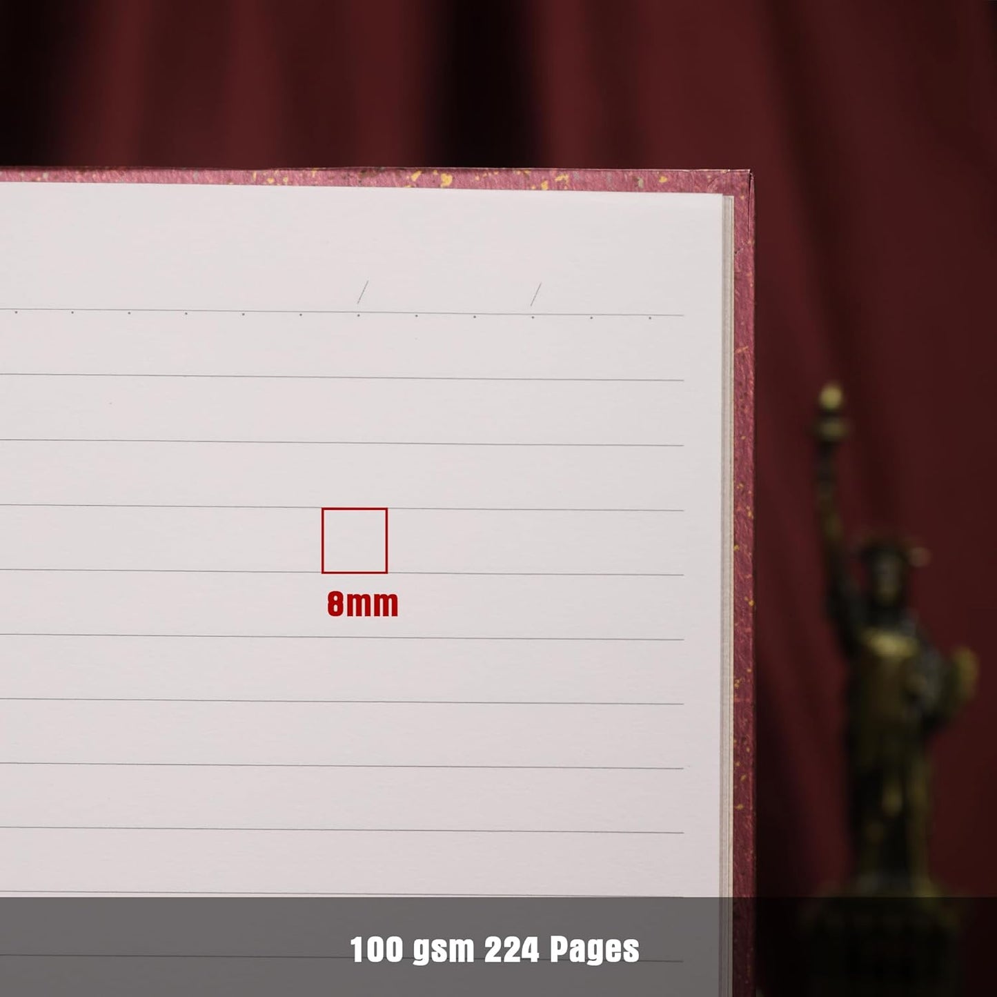 Line Notebooks for Women Men, A5 Aesthetic Hardcover Ruled Diary, 100 GSM Journals for Writing for Work, Note Taking, Office School