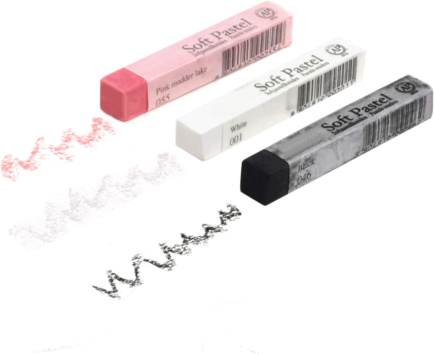 6pcs Soft Pastels Set Artist Grade Square Chalk Pencils Drawing Pastel Stick Painting Sketching Tool for Kids Students Artists Beginners (Black)