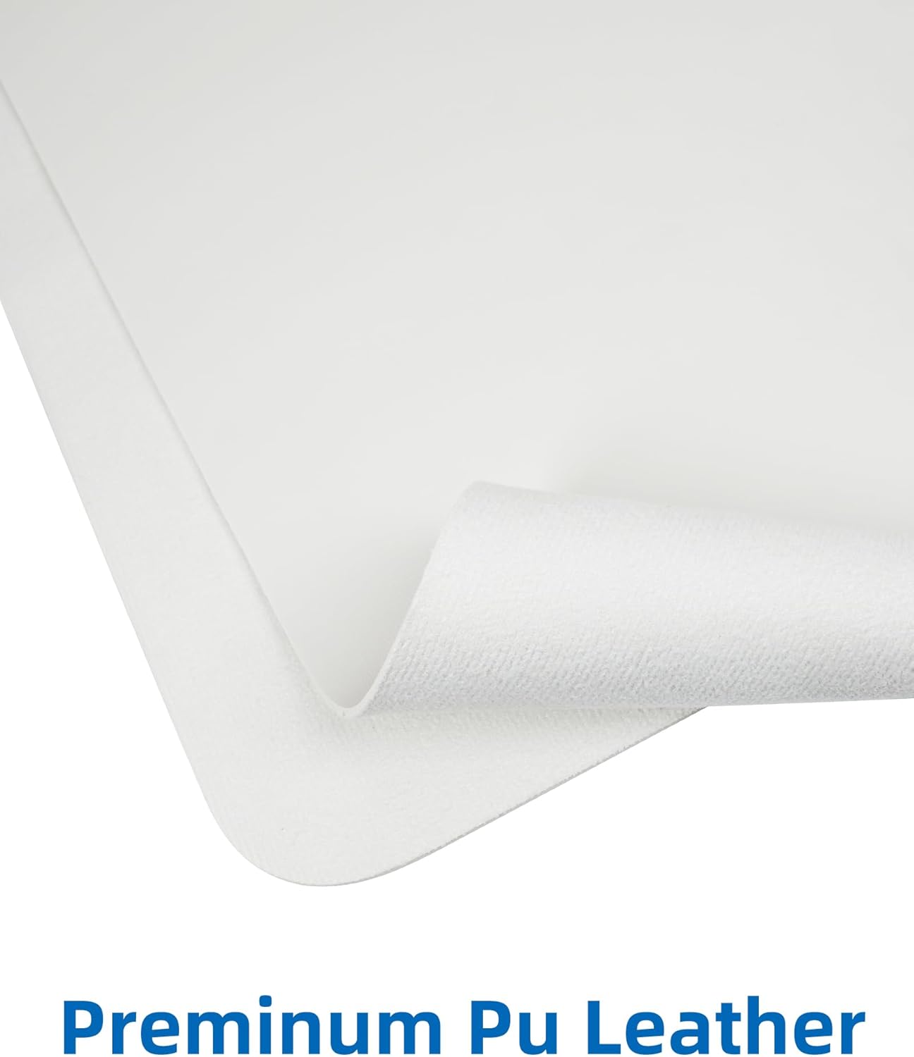 Leather Desk Pad Blotter,Mouse Pad,Office Desk Mat, Non-Slip PU Leather Desk mat,Large Desk mat,Waterproof Keyboard mat for Office/Home/Decor (Ivory White,35" x 17")