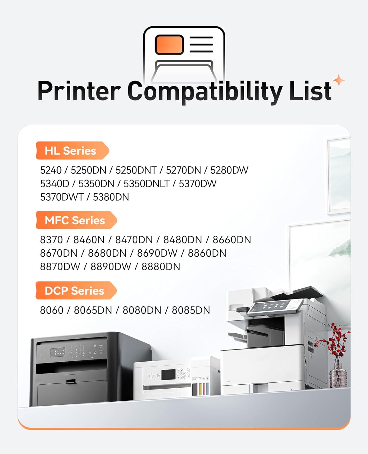 TN650 Toner Cartridge Black 2-Pack Compatible for Brother TN-650 TN620 TN-620 HL-5370DW HL-5340D DCP-8060 DCP-8065DN 8085DN 8080DN HL-5240 5340D 5350DN 5370DW 5250DN MFC-8660DN 8480DN 8680DN Printer