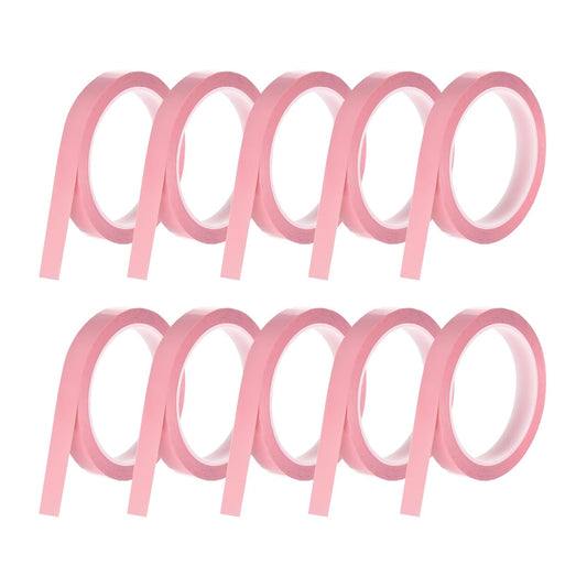 MECCANIXITY 10 Rolls Whiteboard Tape Graphic Chart Tape 15mm 54.7 Yard Art Tape Thin Self-Adhesive Pinstripe Tape Masking Tape for Gift Wrapping Craft Supplies, Pink