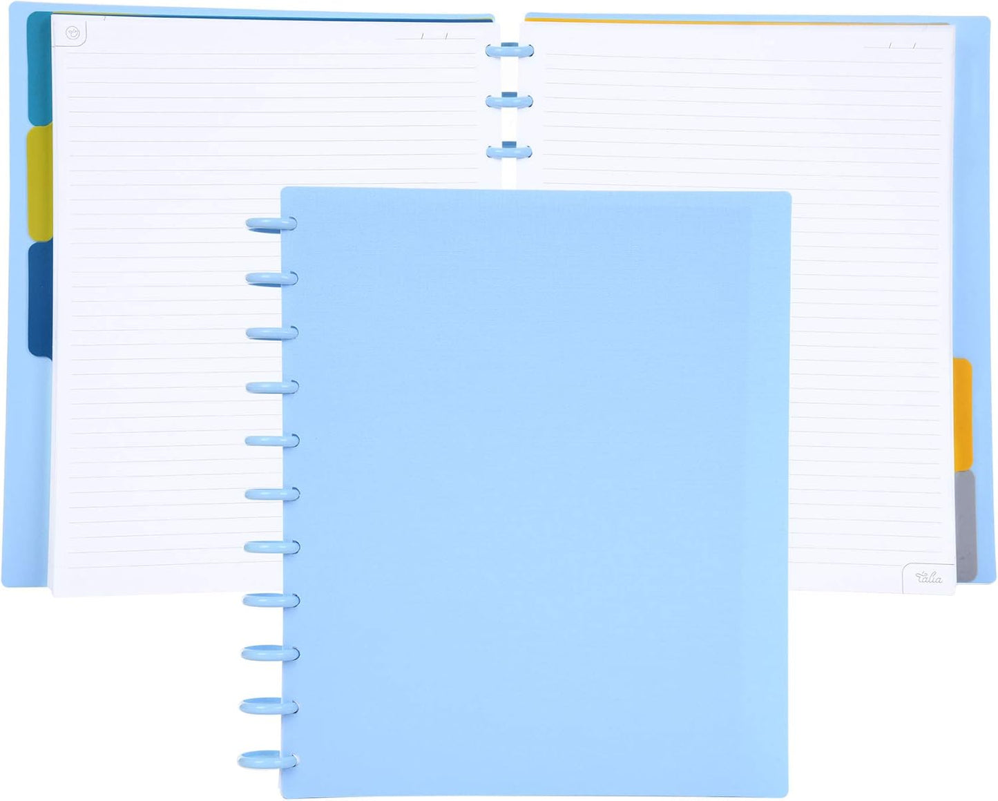 Talia Discbound Notebooks, Planner, Customizable, (Arctic Ice w/Arctic Ice Discs, Letter (8.5in x 11in))