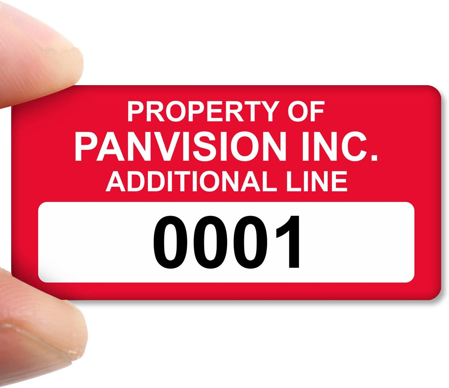 MyAssetTag Custom Asset Labels with Sequential Numbering | 0.75" x 1.5" 100% Aluminum Foil Tags with High-Bond Acrylic Adhesive, Pack of 100, Made in USA