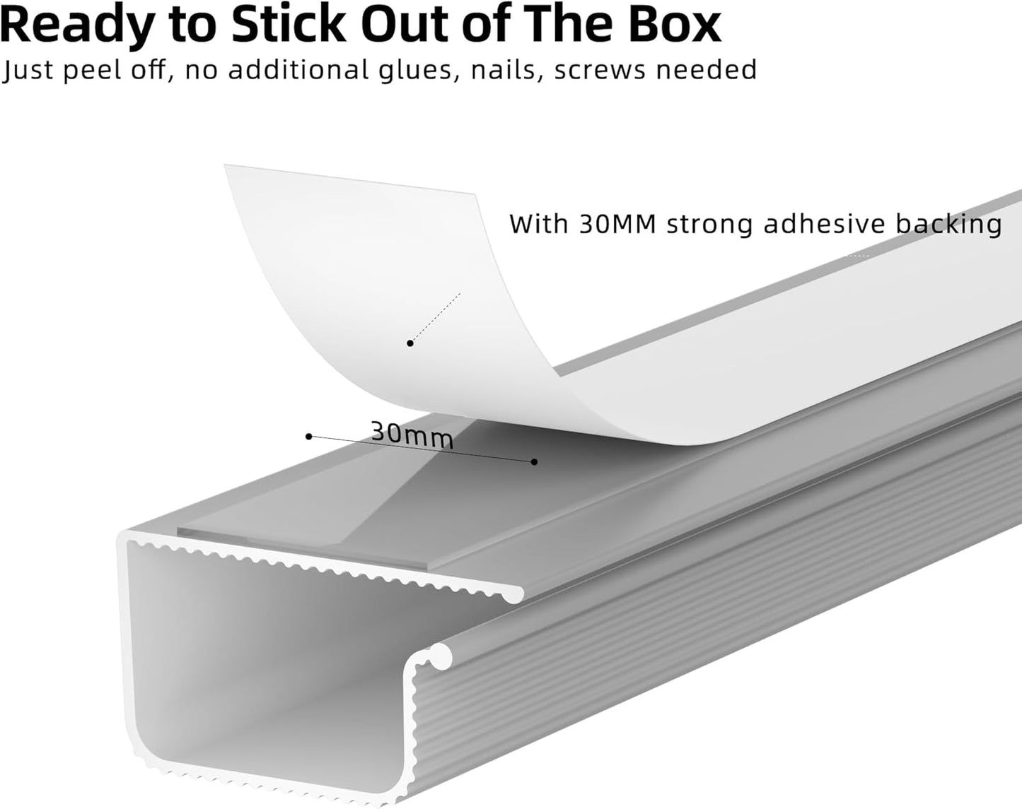 YECAYE 94.2 in Cable Management Under Desk,Easy Install Adhesive Mount Cord Hider,Cord Organizer,Wire Management,Wire Hider for Office Organization,Child & Pet Proof,Grey