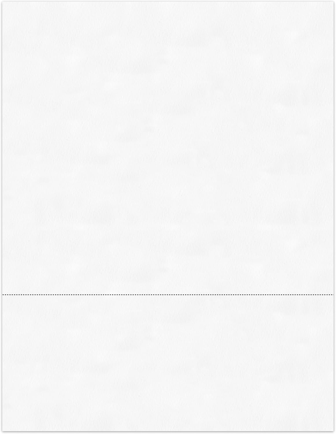 PrintWorks Professional 3 1/2" Horizontal Perforated Paper 8.5” x 11” - Perfect for W-2, 1099, & Statement Use - Made in The USA - 500 Sheets - 20 lb - Printer Compatible - White (04128)