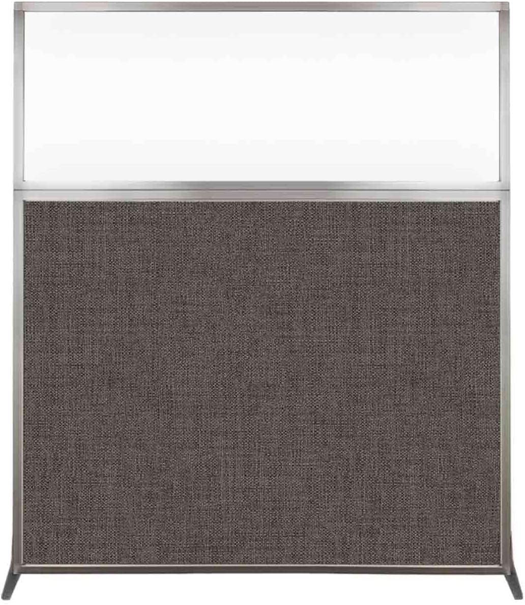 Versare Hush Screen Portable Room Divider | Workstation Wall Divider | Freestanding Privacy Hush Panels | Clear Windows | Fabric Office Divider Screen | Great for Room Separation