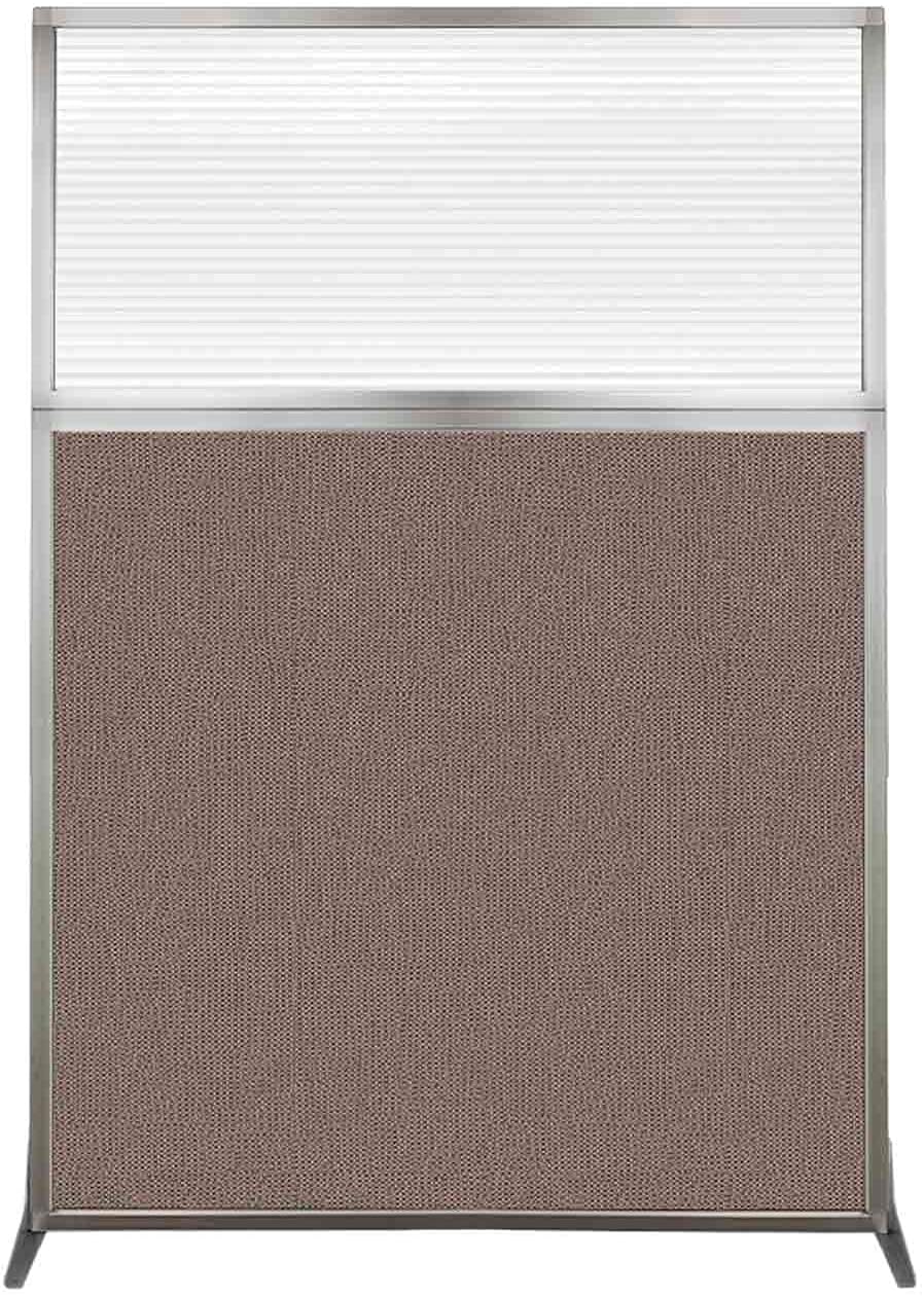 Versare Hush Screen Portable Room Divider | Workstation Wall Divider | Freestanding Privacy Hush Panels | Clear Fluted Windows | Fabric Office Divider Screen | Great for Room Separation
