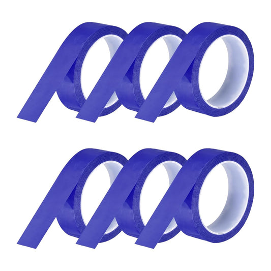 MECCANIXITY 6 Rolls Whiteboard Tape Graphic Chart Tape 30mm 54.7 Yard Art Tape Thin Self-Adhesive Pinstripe Tape Masking Tape for Gift Wrapping Craft Supplies, Blue