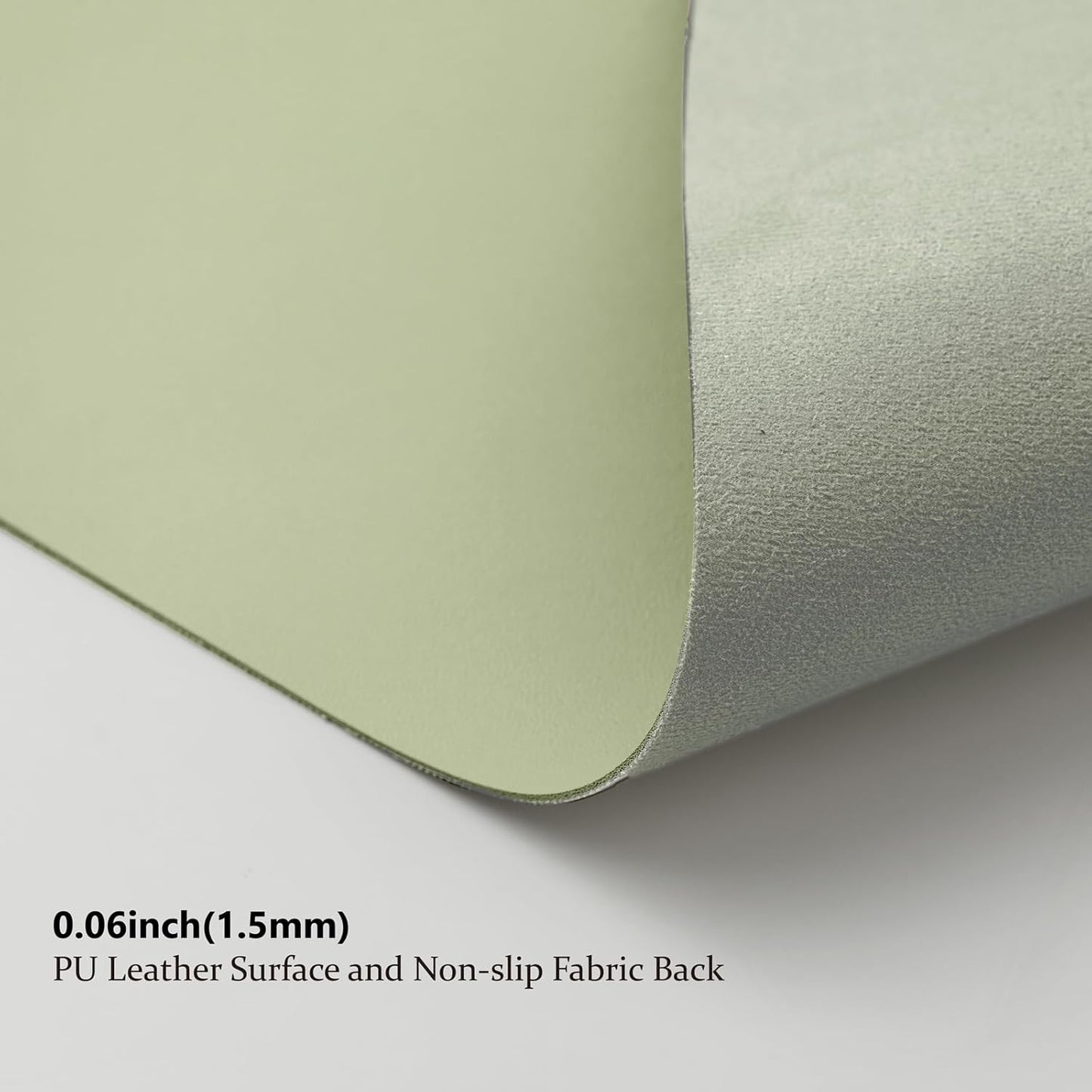 Large Desk Mat - 47.2"x 17" Non-Slip PU Desk Pad for Office and Home - Ideal for Large Mouse Pad and Desk Mats on Top of Desks(Light Green)