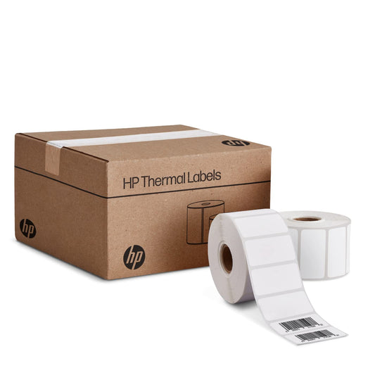 HP 2x1 Direct Thermal Shipping Labels, 2 Rolls, 1375 Sheets per Roll, Multipurpose White Labels for Personal or Business Use, Compatible with HP and Other Thermal Printers