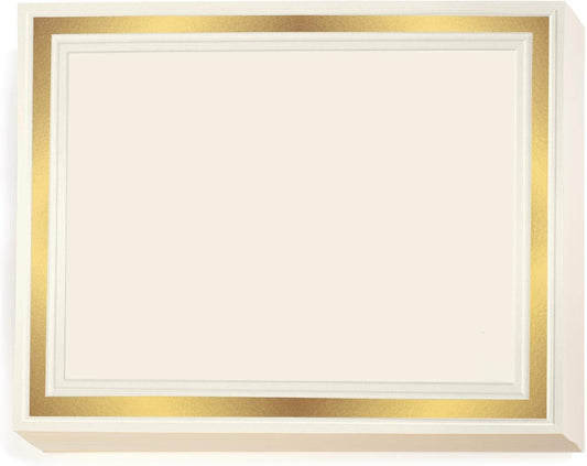 PaperDirect Blank Certificate Paper 8.5 x 11 for Printing – Award, Diploma & Certificate Cardstock – Premium 150 GSM with Gold Foil Border – Ideal for Printable Certificates