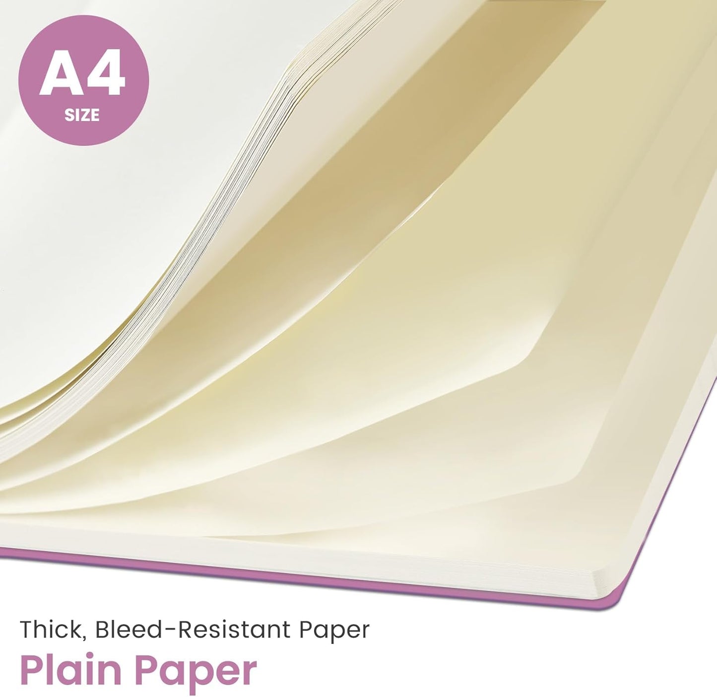 Taja Spiral Blank Notebook, 8.5"x11" Notebooks for Work, Large A4 Journal for Women & Men, Sketch Journal, Journaling Notebook for Writing, Plastic Cover Spiral Journal, Purple