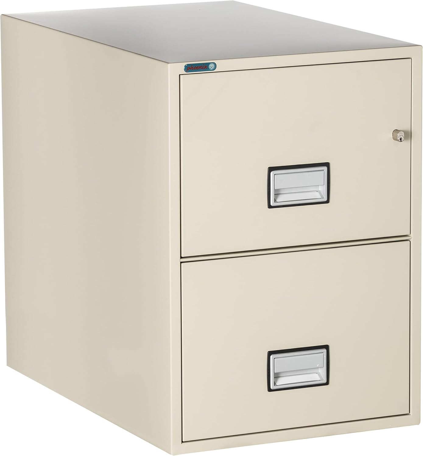 31 inch 2-Drawer Vertical Fireproof File Cabinet – Legal and Letter Size Filing – Key Lock – Water Resistant Seal – Fire and Impact Rated – Putty Finish – Model LGL2W31P
