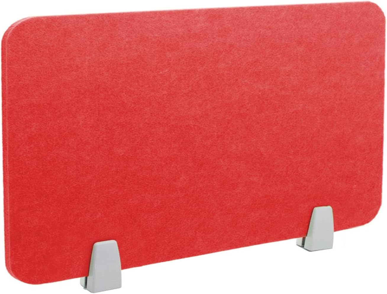 Icegrey Acoustic Desk Divider Privacy Panel Removable Sound Absorbing Desk Partition Board with 2 Clips for Student Call Centers Offices Braries Classrooms Library, Red, 19.5x15.6"