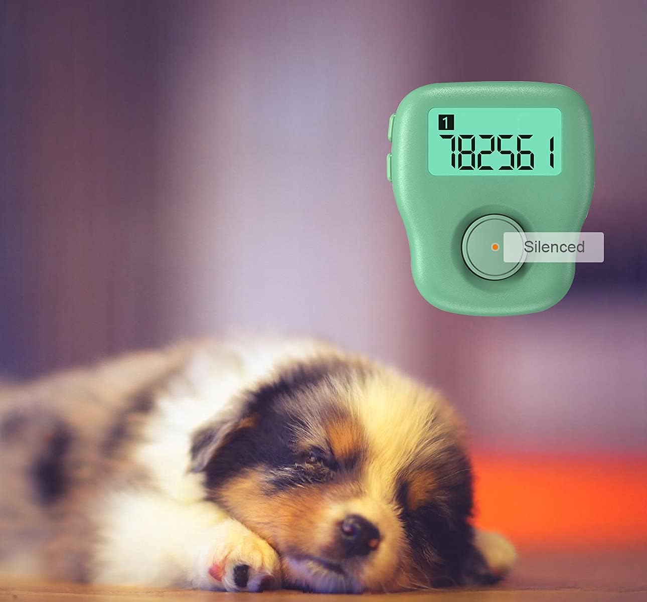 Rechargeable Silent Finger Counter 6 Channels Digital Tasbih Tally Clicker with LED for Prayer Knitting Sports Gift