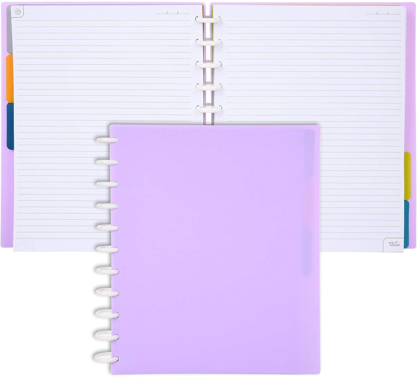 Talia Discbound Notebooks, Planner, Customizable, (Lavender, Letter (8.5in x 11in))