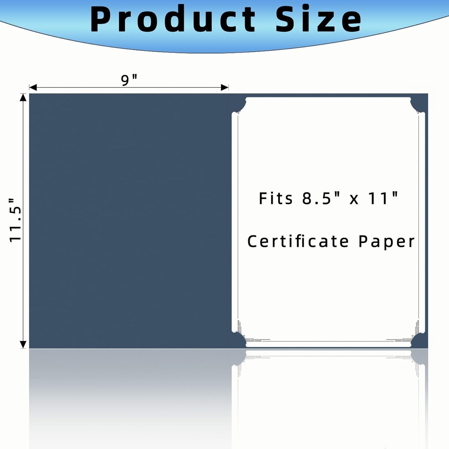 30 Packs Certificate Holders, Navy Blue Diploma Holders, 350gsm, Certificate Covers with Gold Foil Border for Letter Size 8.5 x 11 Certificates, Cardstock, Award, Graduation, Document Papers