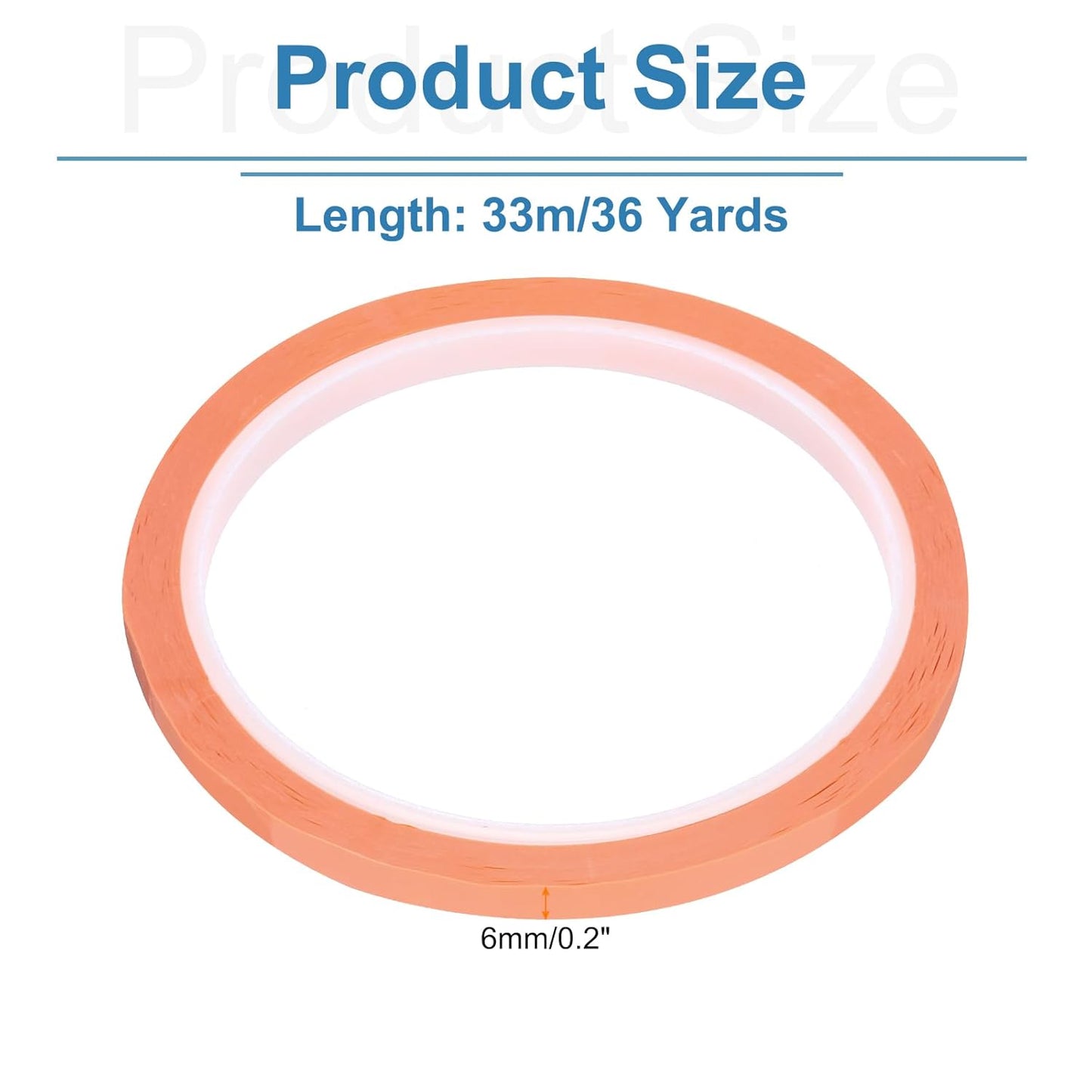 uxcell 1/4" x 36 Yard Graphic Tape Whiteboard Grid Marking Tape Pinstripe Chart Line, Orange