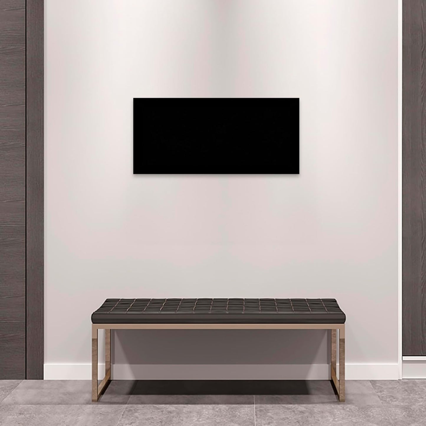 Amanti Art Black Cork Board for Wall, 15x33 Vision Board with Black Wood Frame, Medium Corkboard Office Decor for Home Organization, Modern Corkboard Pinboard to Display Items for Home Organization