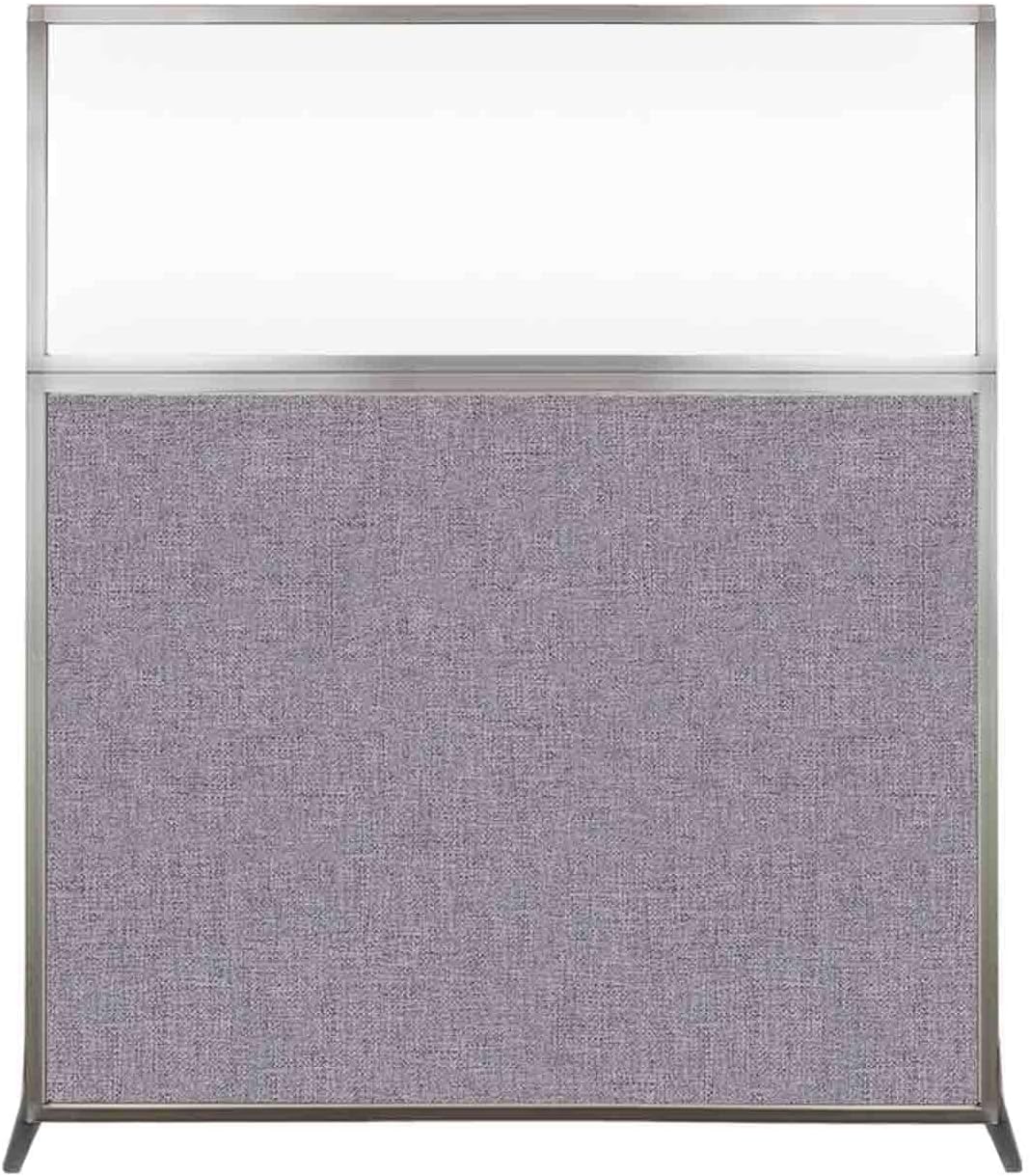 Versare Hush Screen Portable Room Divider | Workstation Wall Divider | Freestanding Privacy Hush Panels | Clear Windows | Fabric Office Divider Screen | Great for Room Separation