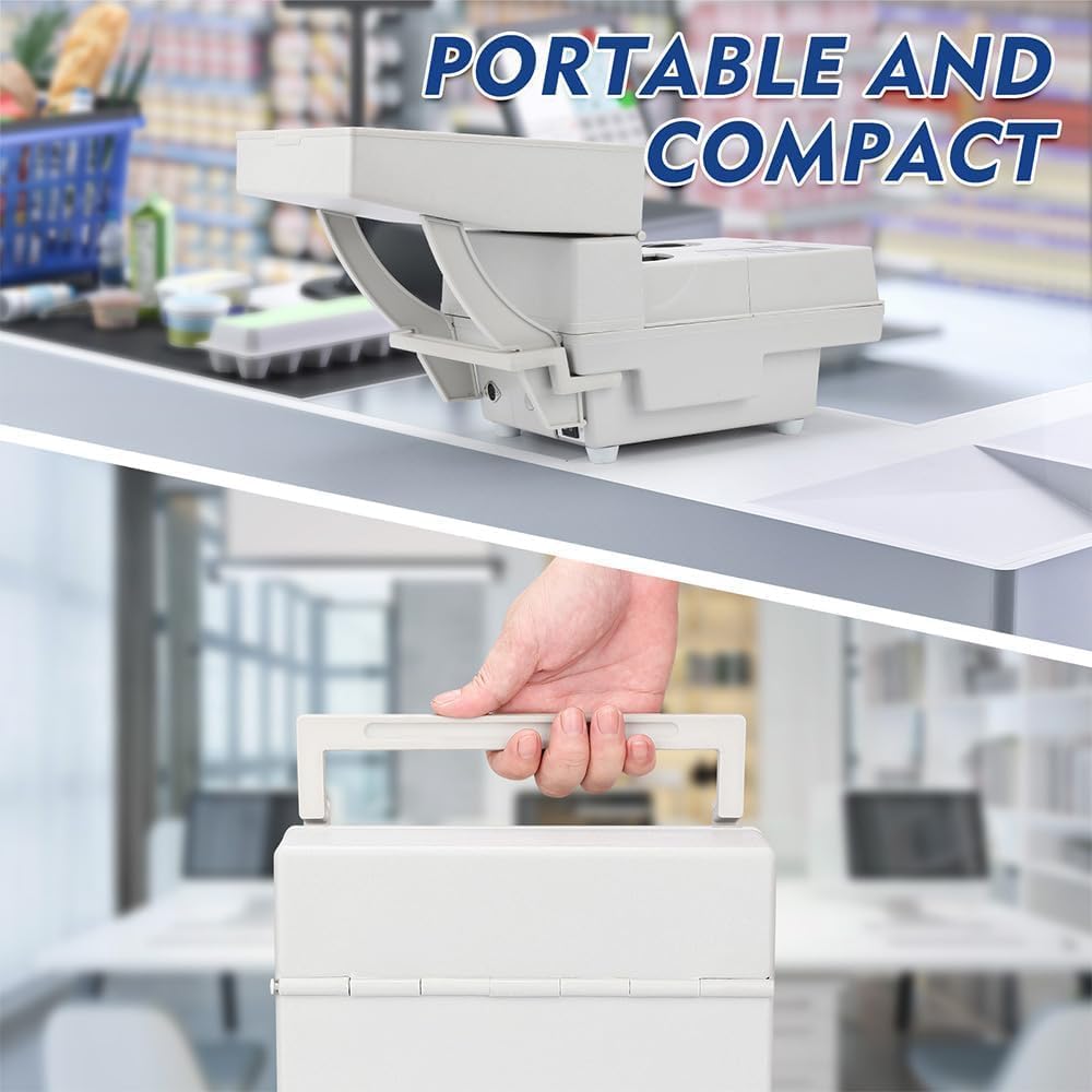 Ribao CS-10S High Speed Portable Coin Counter and Sorter, 1800 Coins per Minute Counting Speed, 2000 Coins Hopper Capacity, Suitable for International Coins and Tokens, Two-Year Warranty