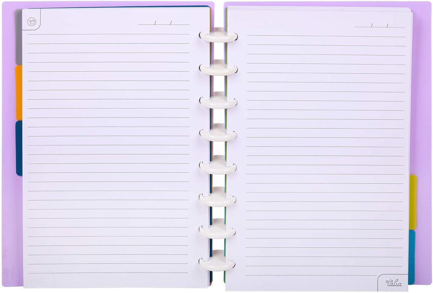 Talia Discbound Notebooks, Planner, Customizable, (Lavender, Junior (5.5in x 8.5in))